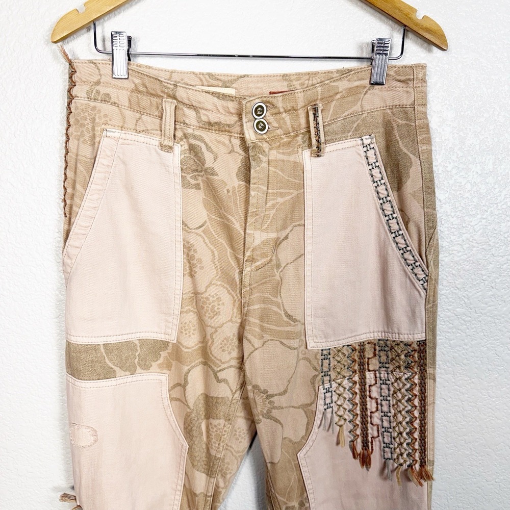 Anthropologie Pilcro The Camp Wanderer Patchwork Pants Size 30 Womens Boho Artsy - Picture 3 of 16